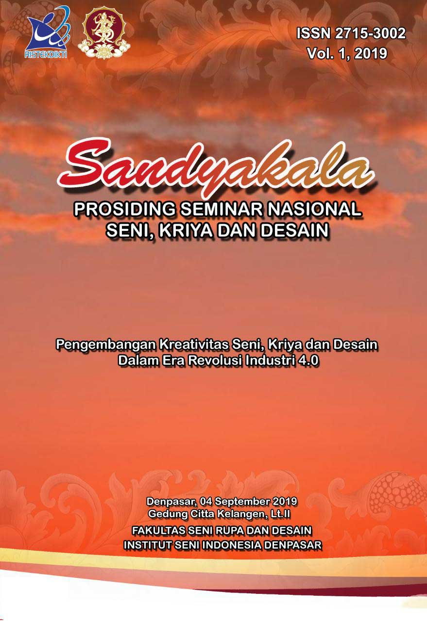 Seminar Nasional Seni, Kriya dan Desain (Sandyakala) 2019 ini merupakan rangkaian seminar nasional tahunan yang diselenggarakan oleh Fakultas Seni Rupa dan Desain, Institut Seni Indonesia Denpasar. Kelanjutan pelaksanaan Seminar Nasional pada tahun 2019 ini, dimulai dengan mengambil nama ‘Sandyakala’ karena merupakan sebuah kata yang penuh makna. Sandyakala mengandung arti ‘pertemuan waktu’ yakni memiliki makna perpaduan kekuatan besar yang berbeda dalam sebuah pertemuan ilmiah, sehingga diharapkan dapat menjadi sebuah kesatuan dalam landasan berpikir untuk melangkah lebih baik dalam proses berkehidupan menuju pada tahapan selanjutnya. Tema seminar nasional yang mengambil nama ‘Sandyakala 2019’ ini adalah “Pengembangan Kreativitas Seni, Kriya dan Desain Dalam Era Revolusi Industri 4.0”. Fakultas Seni Rupa dan Desain, Institut Seni Indonesia Denpasar mengundang para Akademisi, Praktisi dan Asosiasi serta Mahasiswa untuk menulis makalah ilmiah dan berpartisipasi pada kegiatan Seminar Nasional Sandyakala 2019.